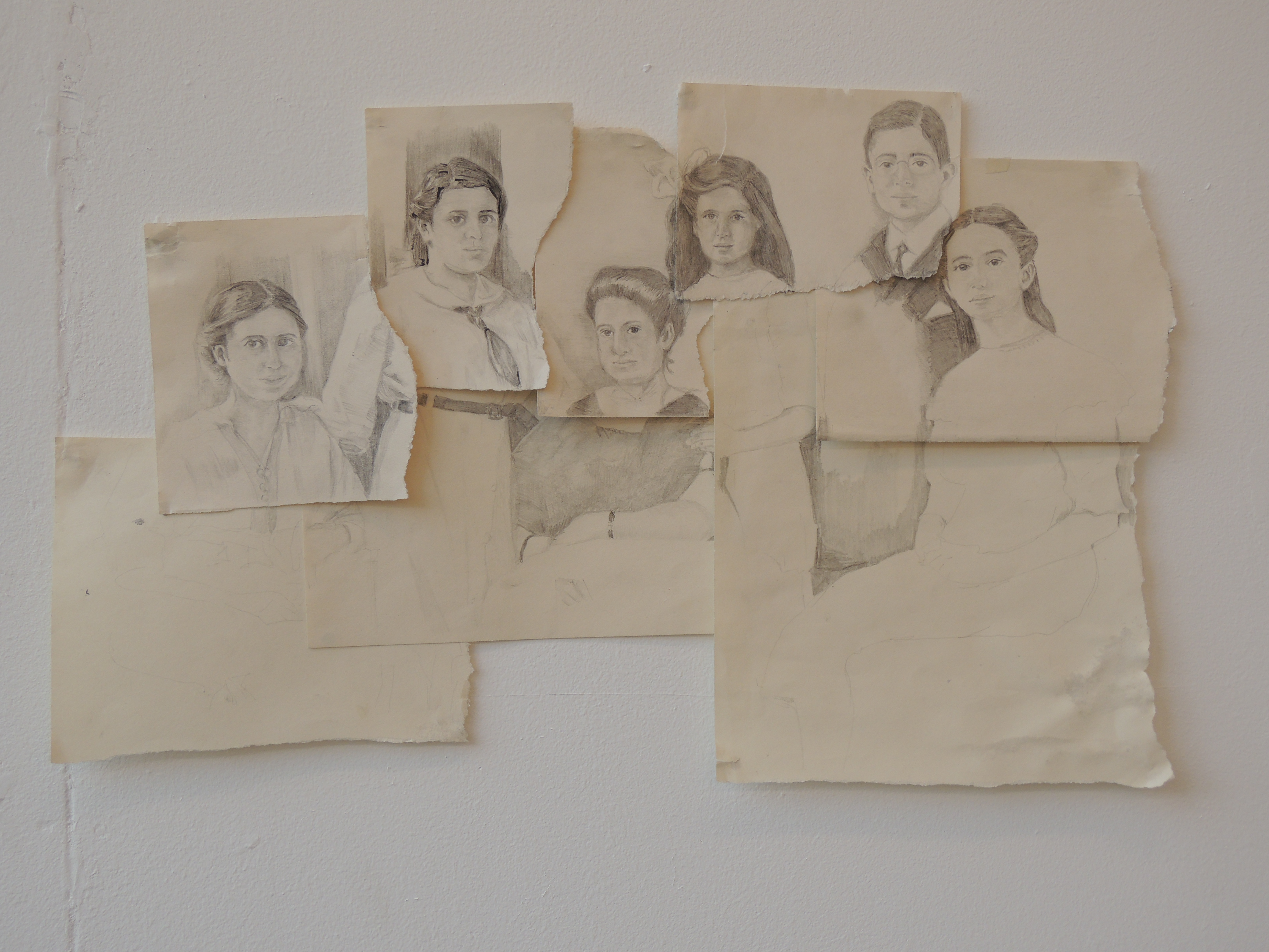 Founded, pencil on paper, 36 x 60 cm, 2013